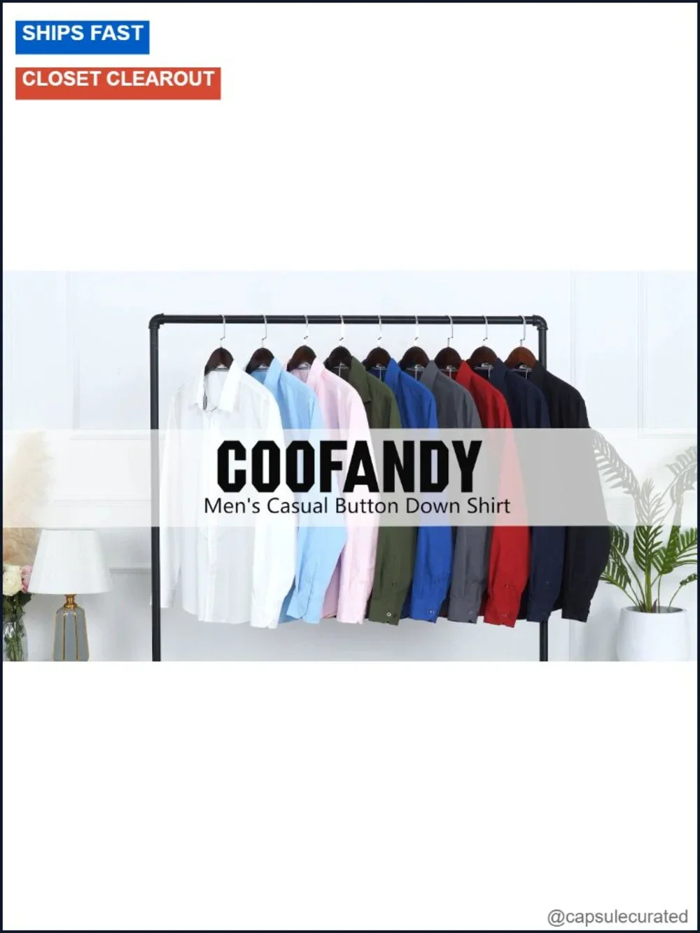 Men's Long Sleeve Casual Button Down Shirt Regular Fit Stretchable Polyester